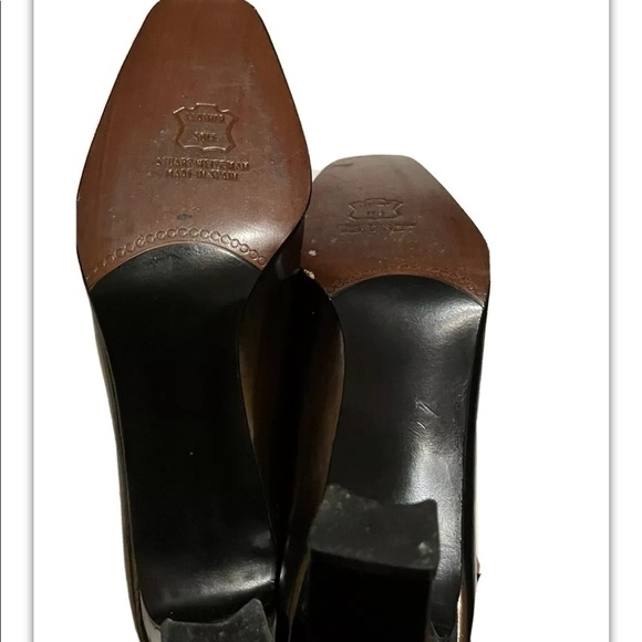 Stuart Weitzman Brown Patent Leather Platform Pumps Size 8.5B - Picture 6 of 7